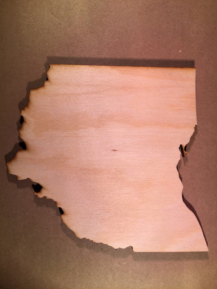 OH Wood Cutout or Ohio Wood Cutout - Shapes for Projects or Other Use