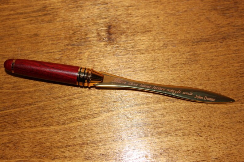 Personalized Letter Opener Engraved Gift Gift for Writer Etsy