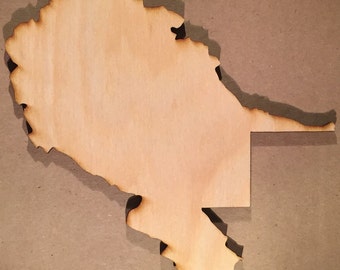 WV Wood Cutout West Virginia - Shapes for Projects or Other Use