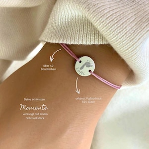 Armband 925 Silber Gold Roségold Gravur Fußabdruck
