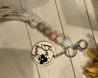 Boho, Personalisierter Schlüsselanhänger, Rucksackanhänger, Windeltaschenanhänger, Neues Fahrergeschenk, Geldbeutelanhänger