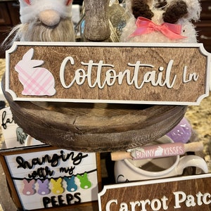 Letrero de calle Farmhouse Cottontail Lane