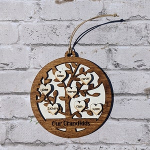 Personalized Family tree ornament