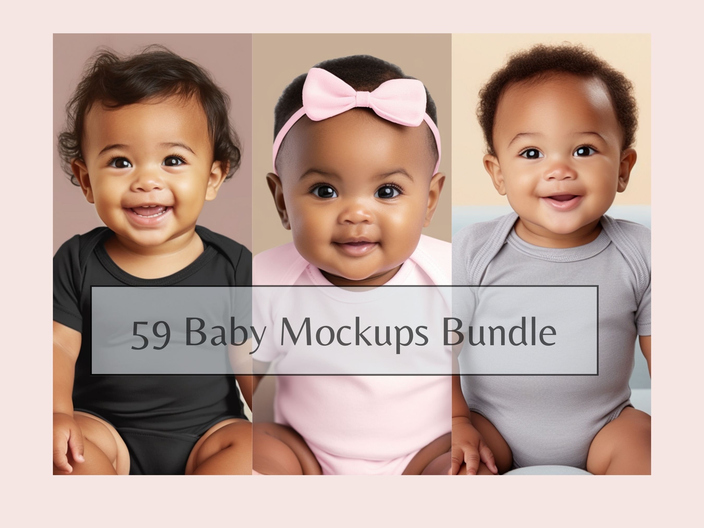 Black Baby Mockup Bundle, Baby Girl and Boy Bodysuit One piece Mockups, White, Black, Pink, Gray, Blue, Purple, Baby Shirt Mockup Bundle
