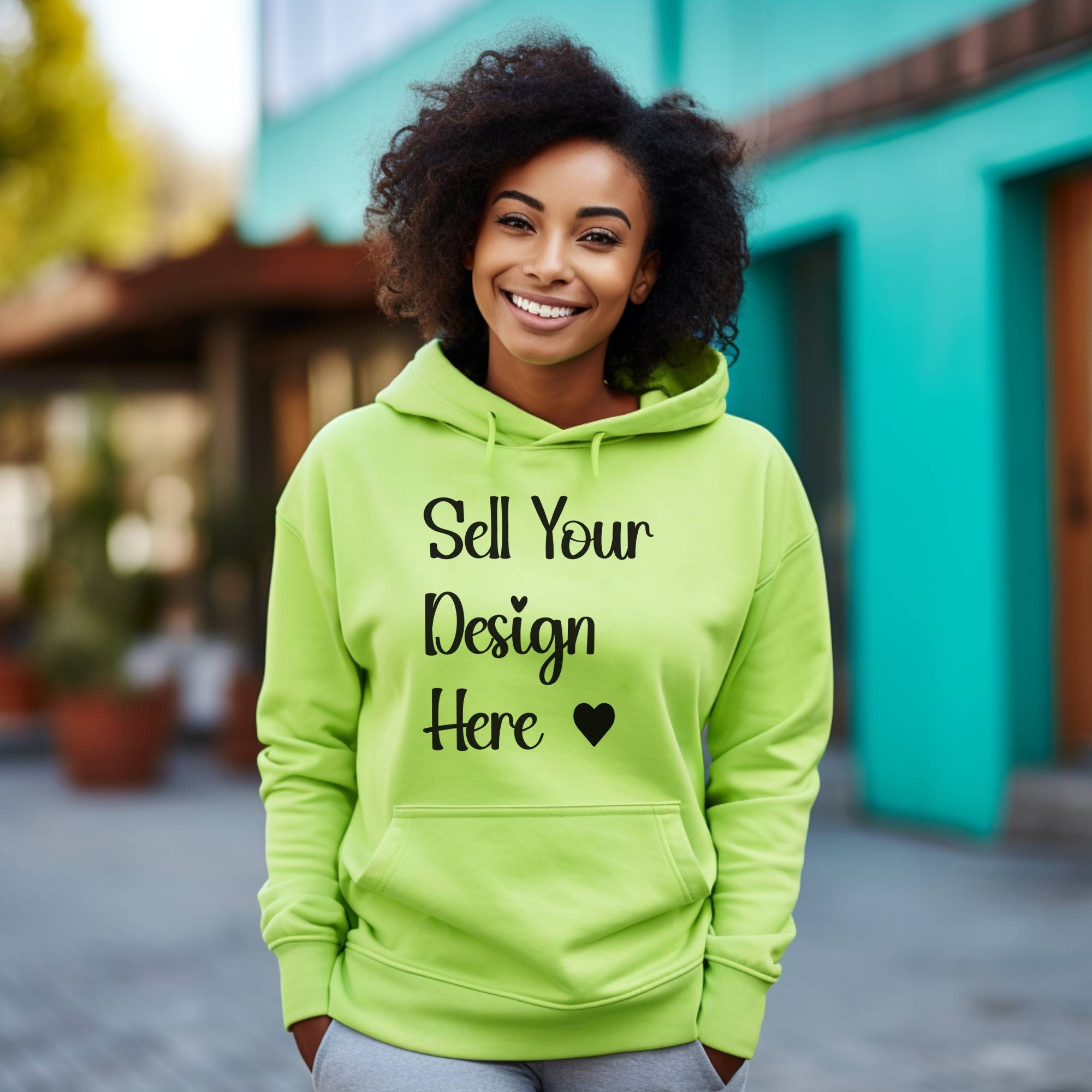 Lime green hoodie designer hotsell