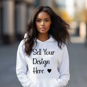 White shirt with hood cheap