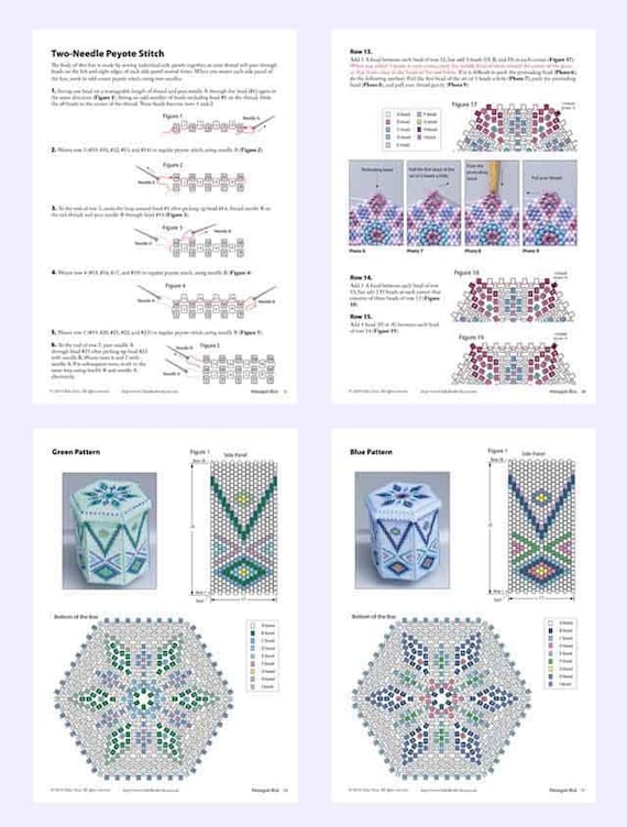 Peyote Stitch Hexagon Beaded Box Tutorial (PDF Pattern), Ept339-1