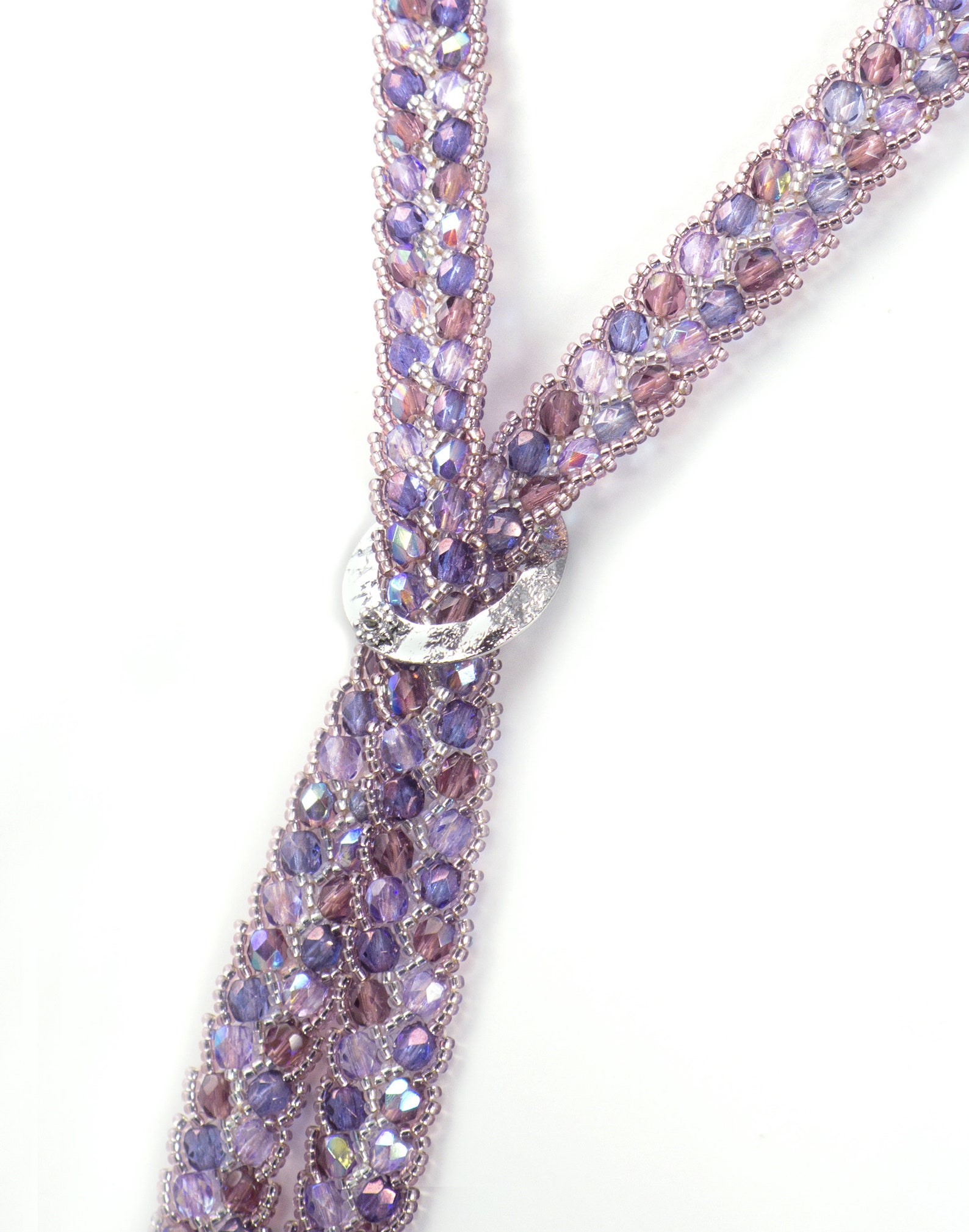 Beading Pattern Beaded Lariat Necklace With Plaited | Etsy