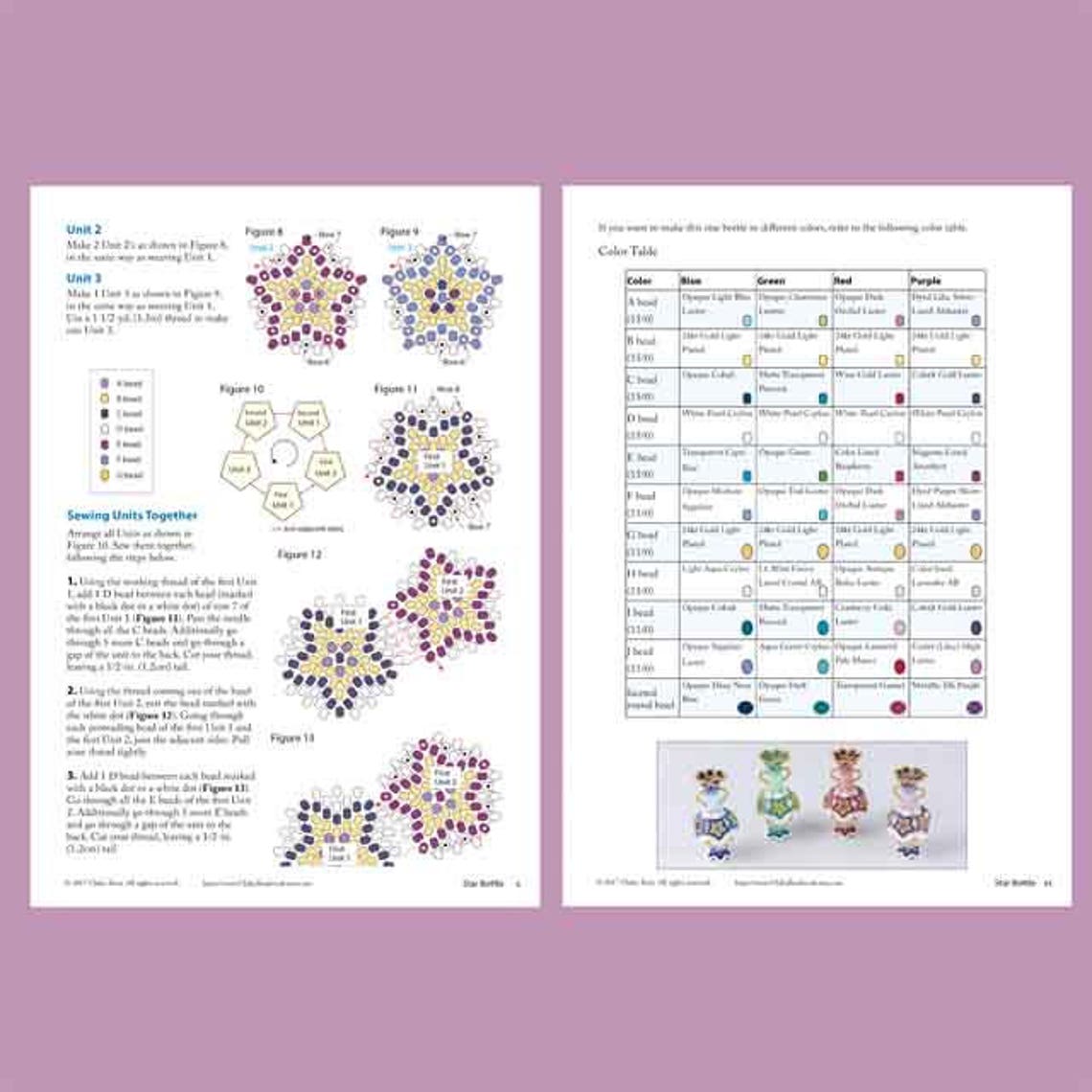 Seed Bead Pattern for Bead Bottle Beaded Star Christmas - Etsy