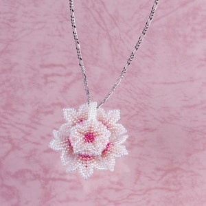 Pink Flower Dome Pendant, Cherry Blossom Jewelry, Lovely, Elegant ...