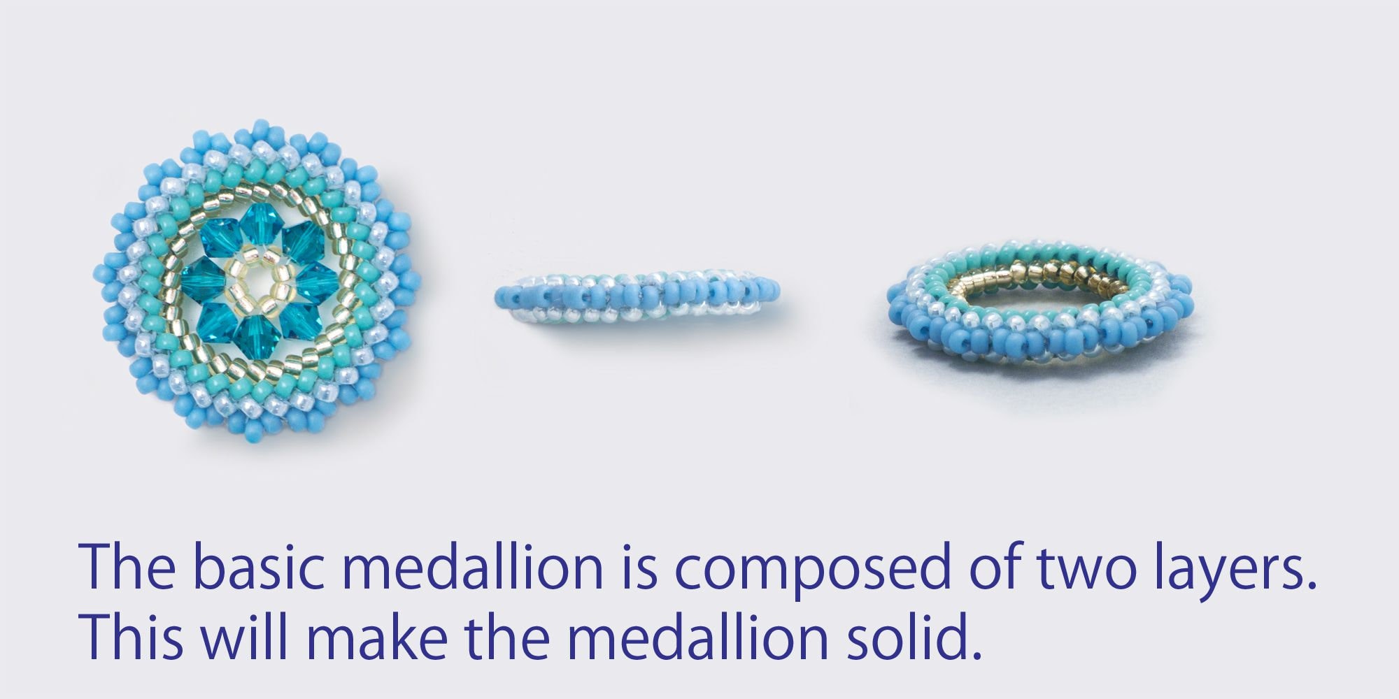 Beaded Medallion Component Tutorial Part 1, Plaited Herringbone Stitch ...