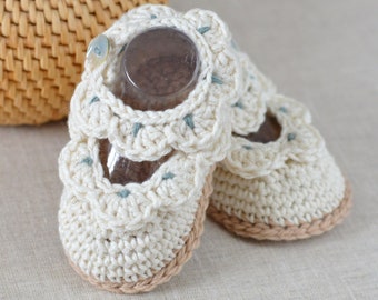 CROCHET PATTERN Baby Sandals with Scallops Easy Crochet Pattern 3 sizes Photo Tutorial Written in English Digital File Instant Download