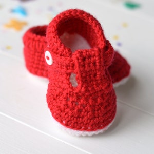 CROCHET PATTERN Baby Shoes T-Bar Baby Sandals for Baby Boy Baby Girl Crochet Booties Easy Crochet Tutorial Instant Download image 1