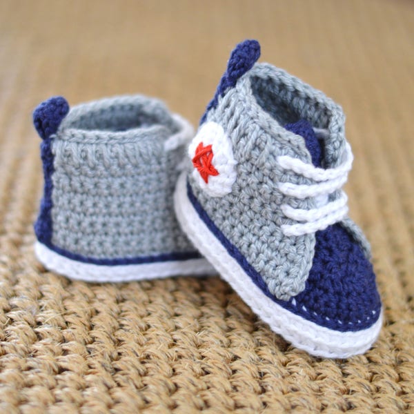 Crochet Pattern Baby Sneakers Easy Baby Bootie Pattern Photo Tutorial Improving Beginner PDF Instant Download