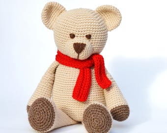 Crochet Pattern Bear Amigurumi Pattern Classic Teddy Bear Pattern Bertie Bear PDF Digital File Instant Download