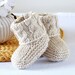 Baby Booties KNITTING PATTERN Cable Aran Baby Shoes Quick and Easy Photo Tutorial Digital File Instant Download