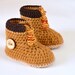 CROCHET PATTERN Baby Booties Timberland style Construction Boot Crochet Pattern, Baby Boy Booties 3 Sizes Crochet Pattern Digital File