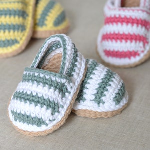 Crochet Pattern Baby Espadrilles Photo Tutorial Digital File Baby Shoes US and UK crochet terms image 5