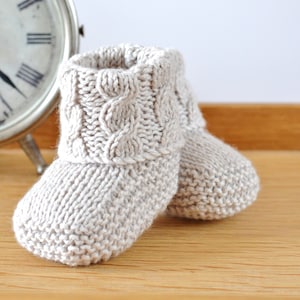 Booties Knitting Pattern Baby Cable Booties Knitting Photo Tutorial PDF Digital File image 4
