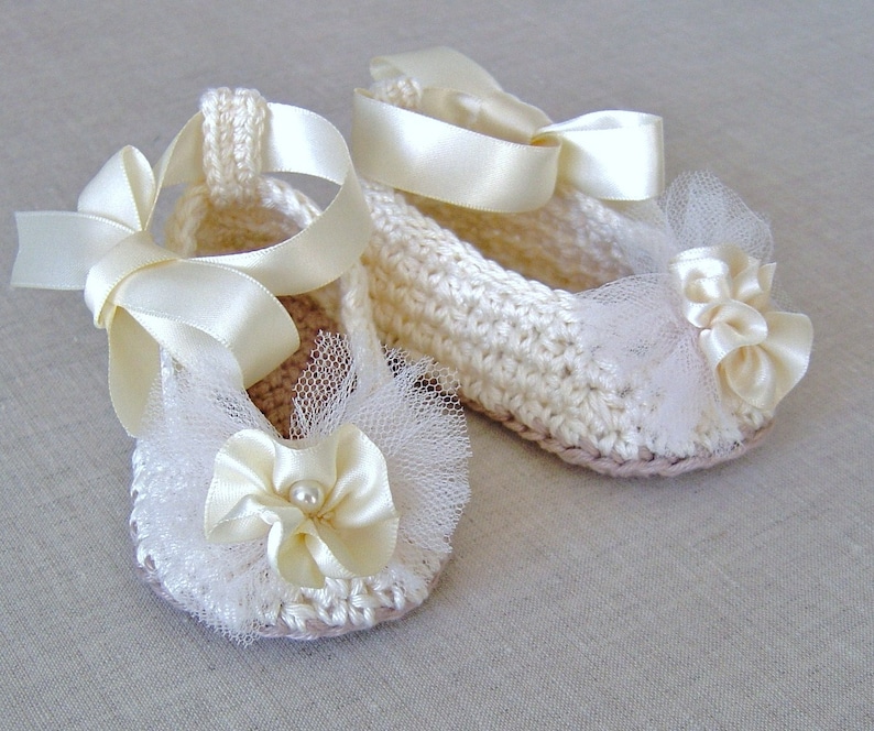 Crochet Pattern Baby Ballerina Slippers Baby Wedding Shoes Etsy UK