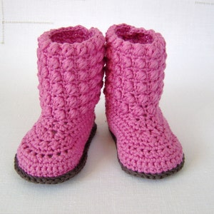 CROCHET PATTERN Baby Booties With Bubble Stitch Easy Photo - Etsy