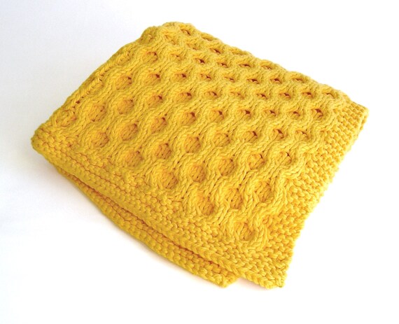 Aran baby blanket knitting pattern sale