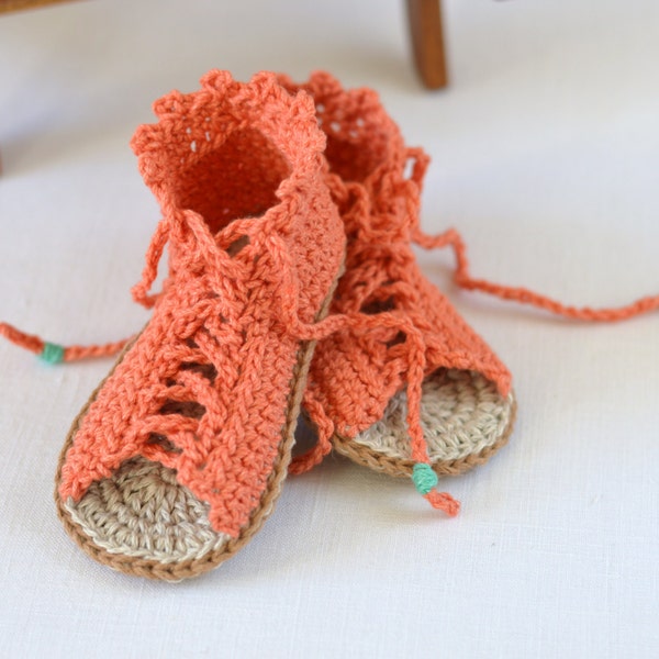 Crochet Pattern Baby Gladiator Booties Baby Sandals Crochet Pattern Easy Beginner Tutorial Instant Download Digital File