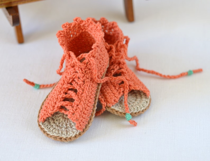 CROCHET PATTERN Baby Sandals Baby Gladiator Sandals Crochet Pattern Photo Tutorial Instant Download Digital File image 2