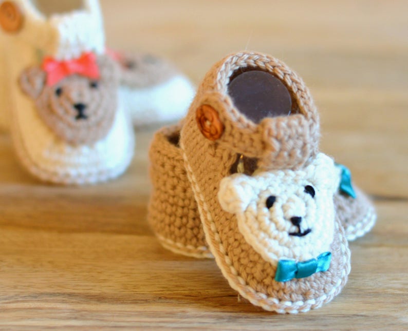 CROCHET PATTERN Baby Booties Bear Booties for Boys AND CROCHET PATTERN Baby Booties Bear Booties for Boys AND