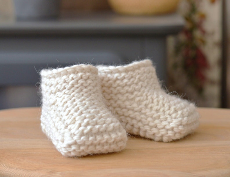 KNITTING PATTERN Baby Booties Beginner Knitting Tutorial for Etsy