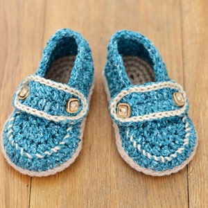 CROCHET Pattern Baby Shoes, Baby Loafers Pattern, Easy Crochet Pattern, Baby Boy booties, Digital file, Instant Download PDF image 3