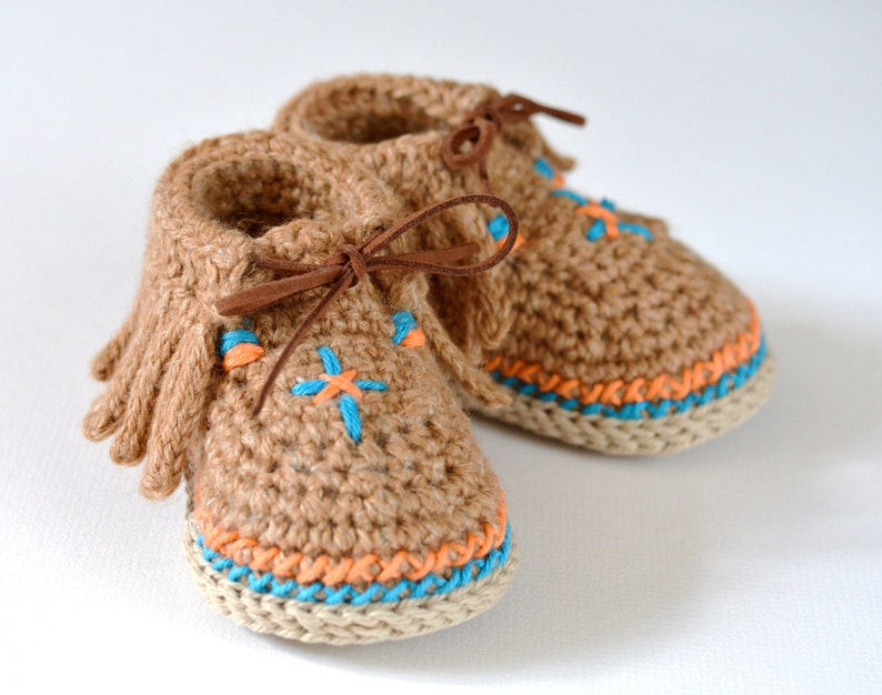 CROCHET PATTERN Baby Moccasin Shoes PDF File Instant Download image 3