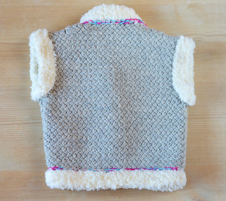 Download KNITTING PATTERN Baby Vest Mock Shearling Wicker Stitch | Etsy