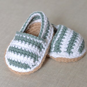 Crochet Pattern Baby Espadrilles Photo Tutorial Digital File Baby Shoes US and UK crochet terms image 1