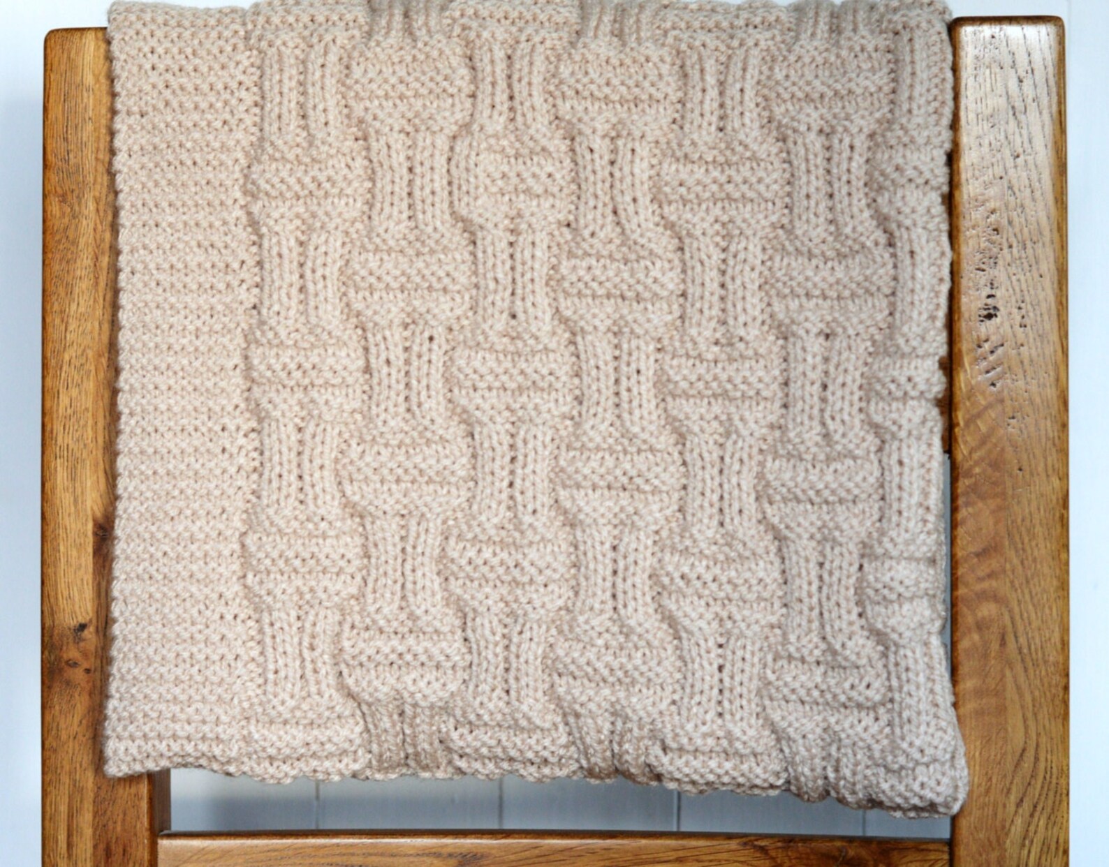 Knitting Pattern Baby Blanket Reversible Basketweave Blanket Improving