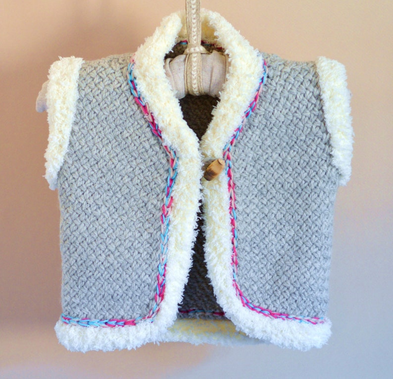 Download KNITTING PATTERN Baby Vest Mock Shearling Wicker Stitch | Etsy