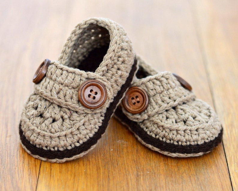 crochet baby loafers