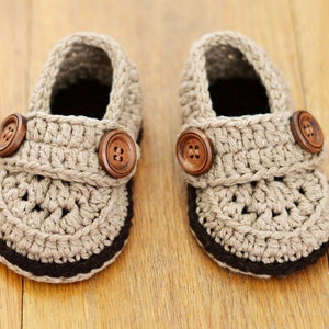 CROCHET Pattern Baby Shoes, Baby Loafers Pattern, Easy Crochet Pattern, Baby Boy booties, Digital file, Instant Download PDF image 5