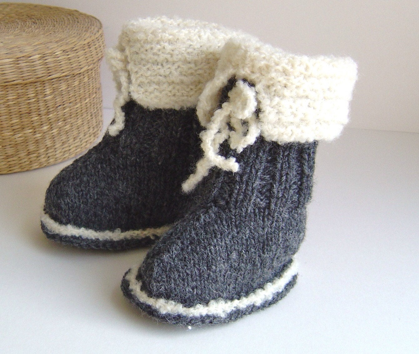 Knitting PATTERN Ugg Style Baby Boots Easy Knitting pattern Etsy