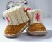 CROCHET PATTERN Baby Ugg style Booties with Rib Cuffs 3 Sizes Photo Tutorial Digital File Instant Download written in English 