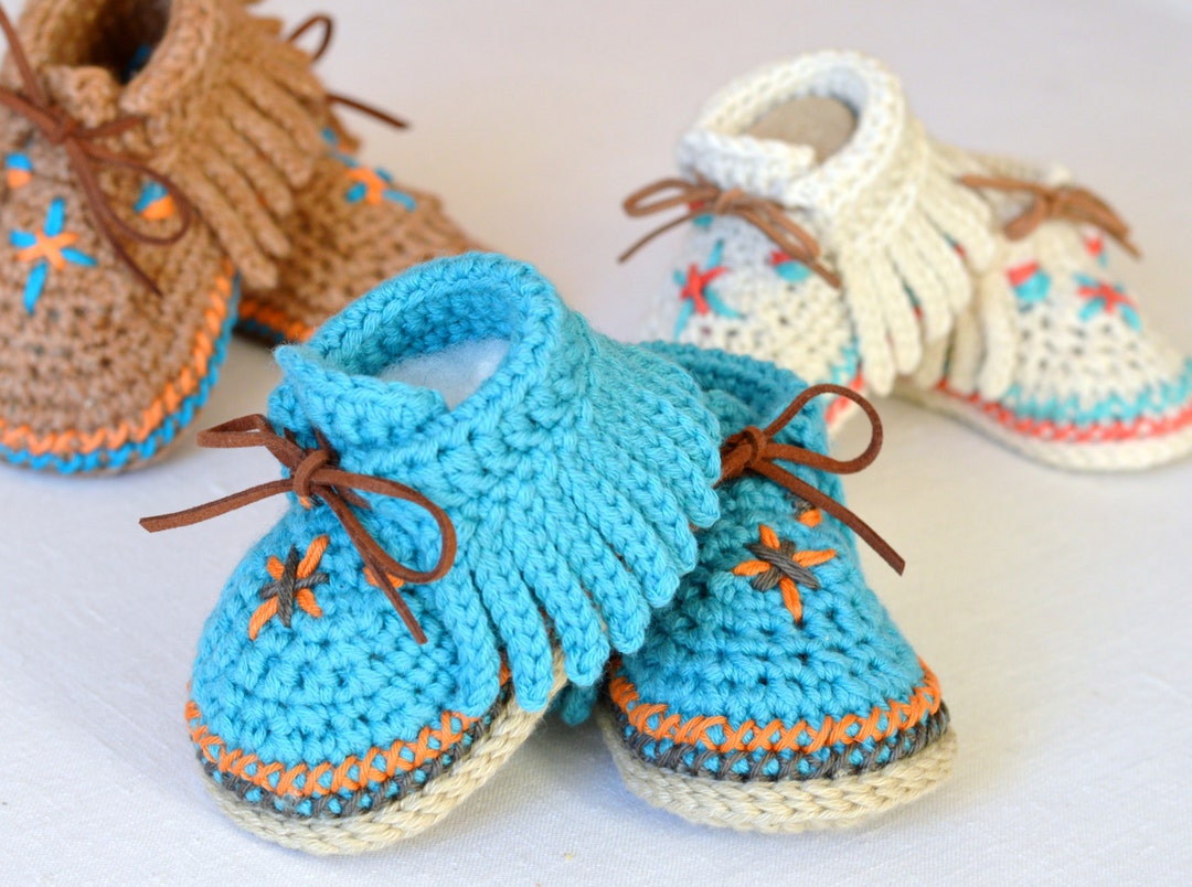 CROCHET PATTERN Baby Moccasin Shoes PDF File Instant Download