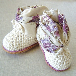 CROCHET PATTERN Baby Booties Baby shoes crochet pattern photo tutorial Digital File instant download