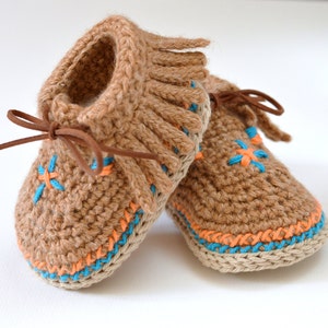 CROCHET PATTERN Baby Moccasin Shoes PDF File Instant Download image 2