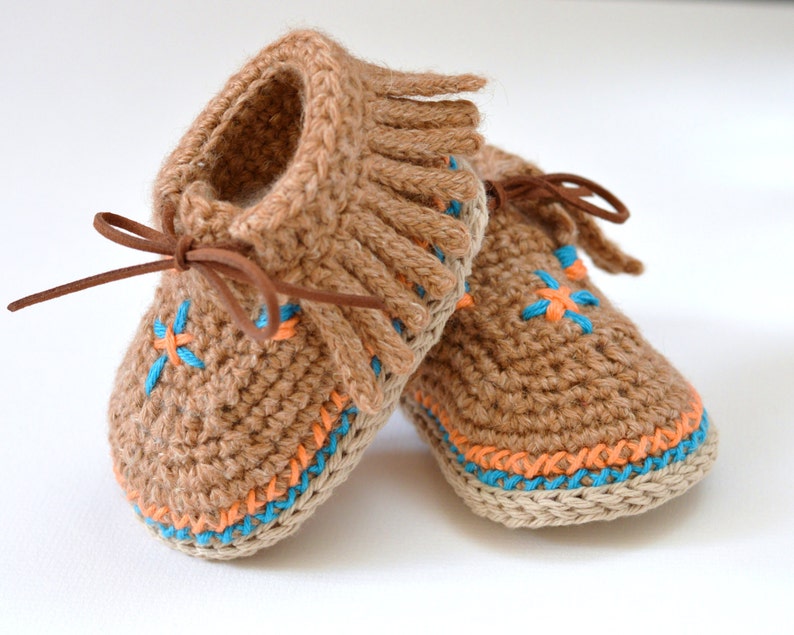 CROCHET PATTERN Baby Moccasin Shoes PDF File Instant Download image 2