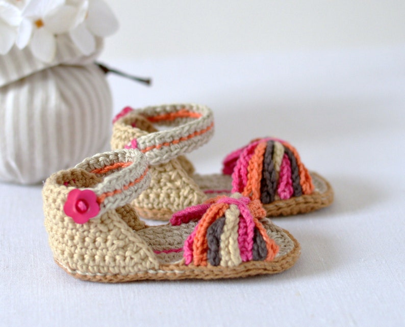 CROCHET PATTERN Baby Sandals Paris Style Baby Shoes Easy Crochet Pattern Photo Tutorial Digital File Instand Download image 5