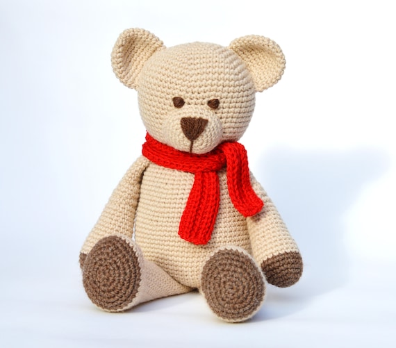 Crochet Pattern Bear Amigurumi Pattern Classic Teddy Bear Pattern Bertie Bear PDF Digital File Instant Download
