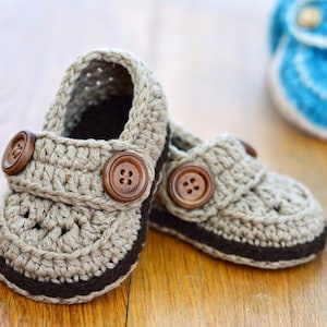 CROCHET Pattern Baby Shoes, Baby Loafers Pattern, Easy Crochet Pattern, Baby Boy booties, Digital file, Instant Download PDF image 2