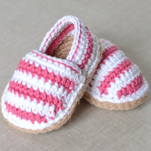 Crochet Pattern Baby Espadrilles Photo Tutorial Digital File Baby Shoes US and UK crochet terms image 4