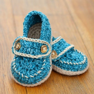 CROCHET Pattern Baby Shoes, Baby Loafers Pattern, Easy Crochet Pattern, Baby Boy booties, Digital file, Instant Download PDF image 4