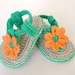 CROCHET PATTERN Baby Flower Sandals 3 Sizes Easy Photo Tutorial Baby Sandals Digital File Instant Download